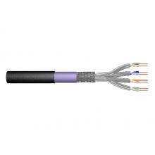 DIGITUS CAT 7 S-FTP PiMF instalační kabel, 100 m, drum, AWG 23/1, 1200 MHz, outdoor, PE, simplex, černý