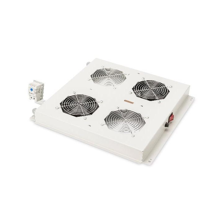 Digitus Roof cooling unit for Unique Network & Dyna. Basic 2 fans, switch, thermostat, 276 m3 air circ./h, color grey (RAL 7035)