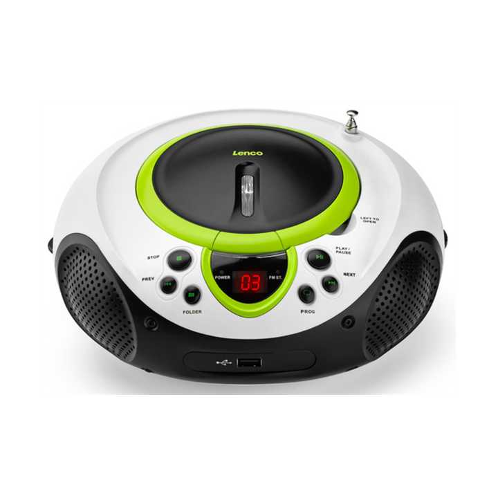 Lenco SDC-38 FM rádio s CD a USB zelené