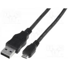 Kabel USB A-B 3,0m Digitus 2x stíněný béžový
