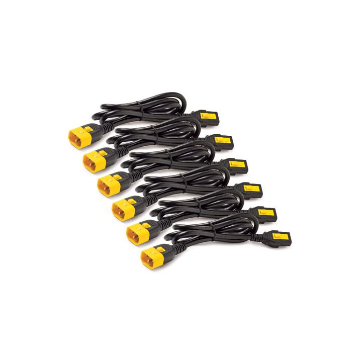 APC Power Cord Kit, ( 6ea) ,Locking,  10A, 100-230V, C13 to C14, 1,8m