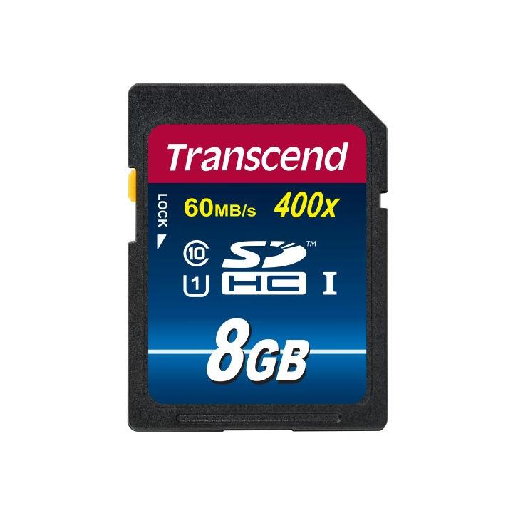 Transcend 8GB SDHC (Class 10) UHS-I 300X paměťová karta, Read: 90MB/s; Write: 25MB/s