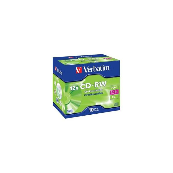 VERBATIM CD-RW 80 12x box 10pck/BAL