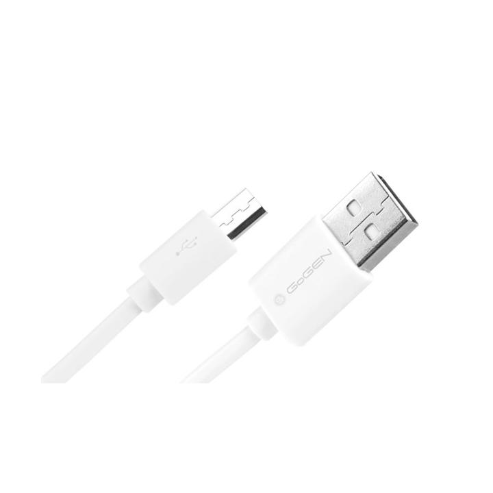 Kabel GoGEN USB/micro USB, 2m - bílý