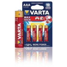 Baterie Varta AAA MAXTECH alkalické 4ks/blistr