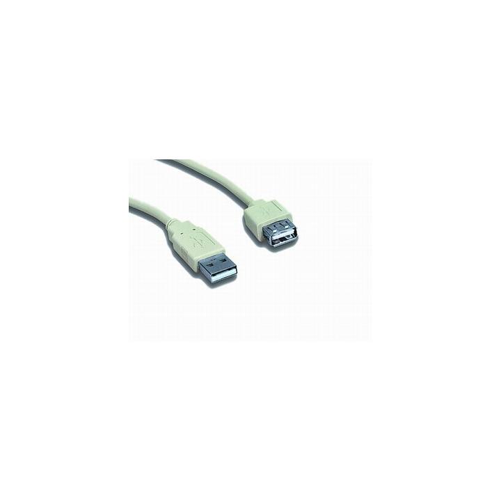 USB kabel typ A-A, prodlužovací, 0,75m, bílý CC-USB2-AMAF-75CM