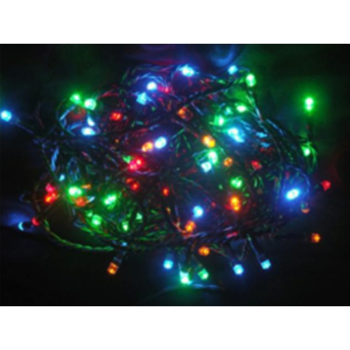 Svíčky 100 LED barevné jiskřící vnitřní,řetěz 7,92m+1,5m kabel