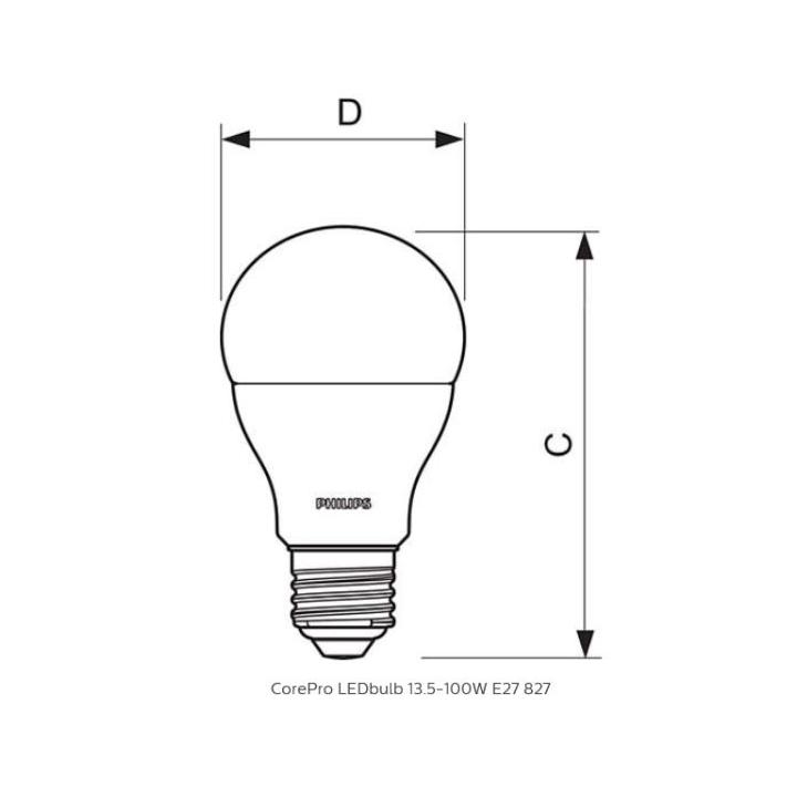 LED žárovka Philips, E27, 13W, A60, 2700K P490747