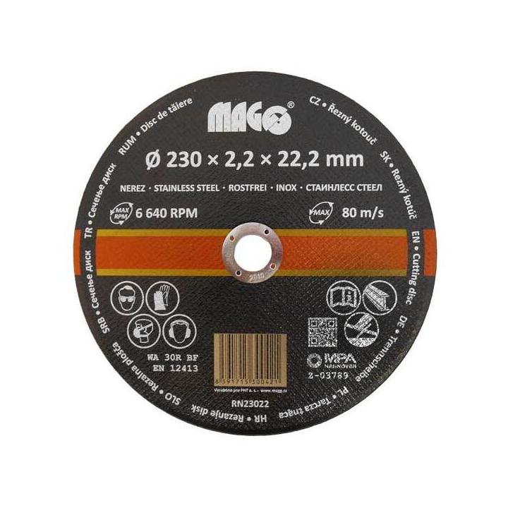 Řezný kotouč  Magg na nerez 230x2,2x22,2mm