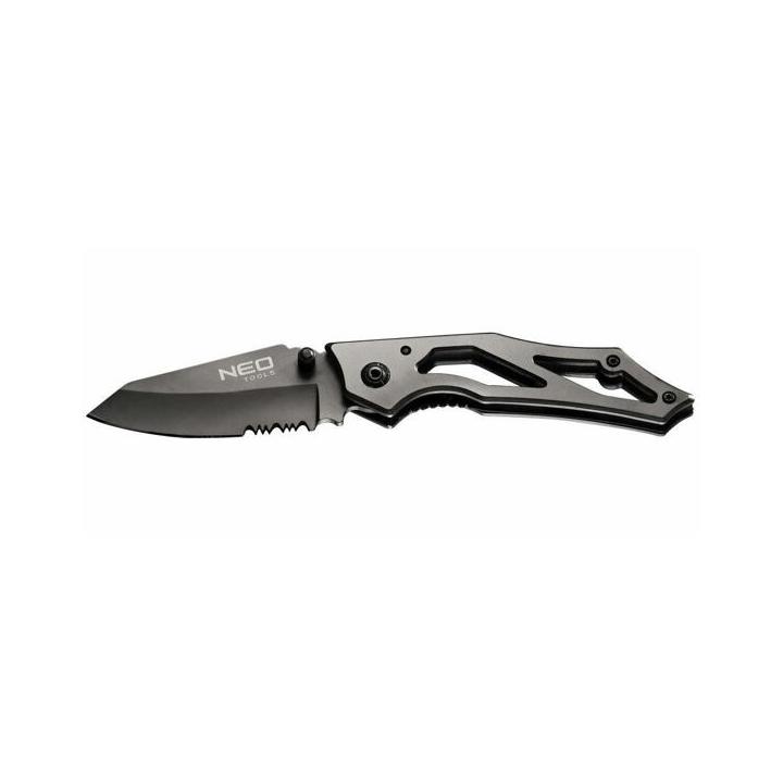 NEO nůž skládací ocel 440, rukojeť Titanium, pouzdro 63-025