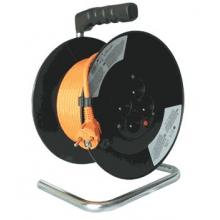Prodlužovací přívod na bubnu 4 zásuvky 50m, oranžový Solight PB04
