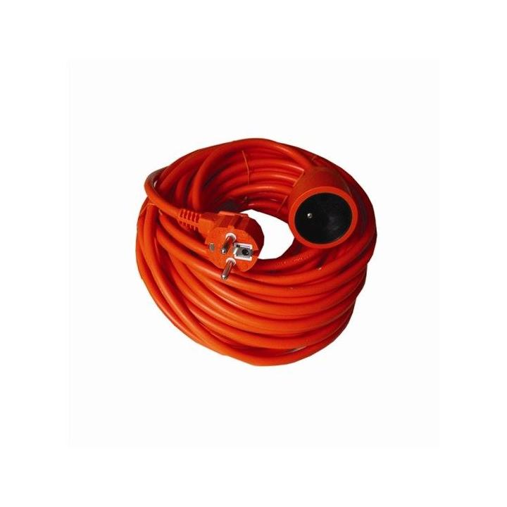 Prodlužovací přívod - spojka, 1zás. 25m, 3 x 1,5mm2, oranžová, kabel PVC PR01125