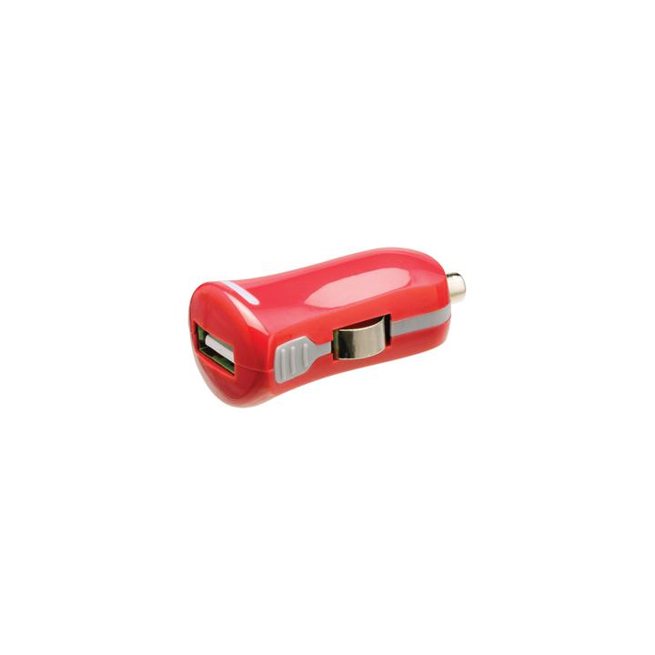 Nabíječka do auta 1 výstup 2.1 A USB červená