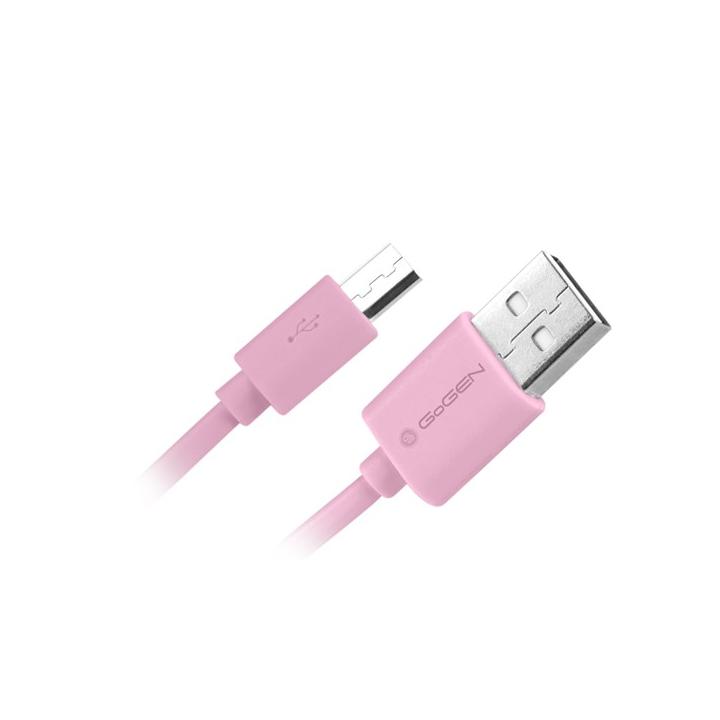 GoGEN MICUSB100MM13 USB A/mircoUSB B, 0,9m , růžový