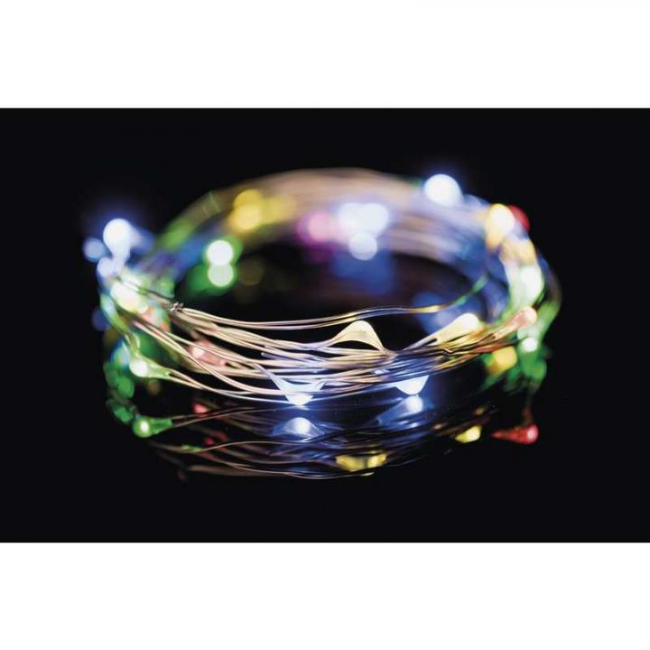 Emos LED vánoční nano řetěz, 2× AA, 1,9m, multicolor, časovač ZY1951