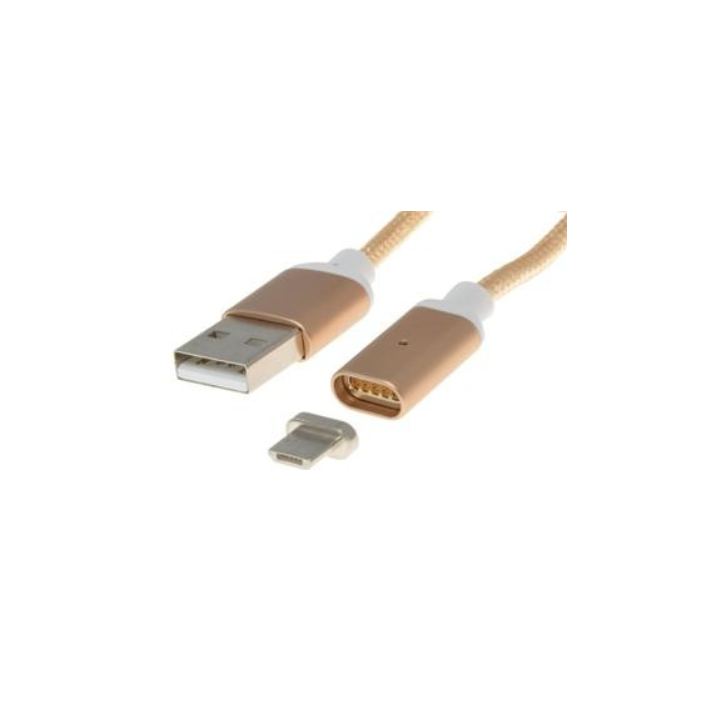 PremiumCord Magnetický micro USB 2.0, A-B nabíjecí a datový kabel 1m