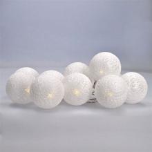 Solight LED vánoční koule bavlněné 10LED, teplá bílá, 2x AA