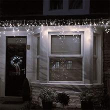 Solight 1V40-WW LED vánoční závěs, rampouchy, 120 LED, 3m x 0,7m, přívod 6m, venkovní, teplé světlo