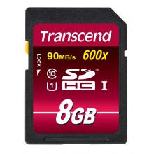 Transcend 8GB SDHC (Class 10) UHS-I paměťová karta, Read: 90MB/s; Write: 45MB/s