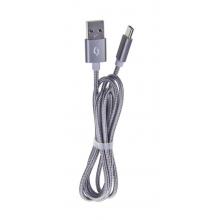 Kabel USB A-C 1m 2A stříbrný Aligator tuba
