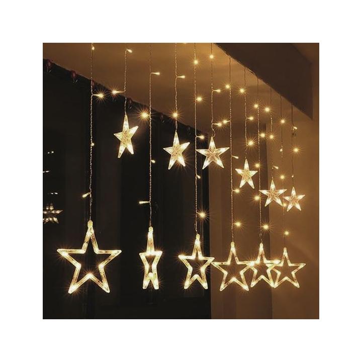Solight LED vánoční závěs s hvězdami, 1,8m