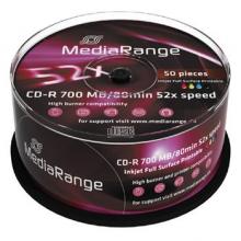 MediaRange CD-R 700MB 52x Printable, spindle, 50ks (MR208)