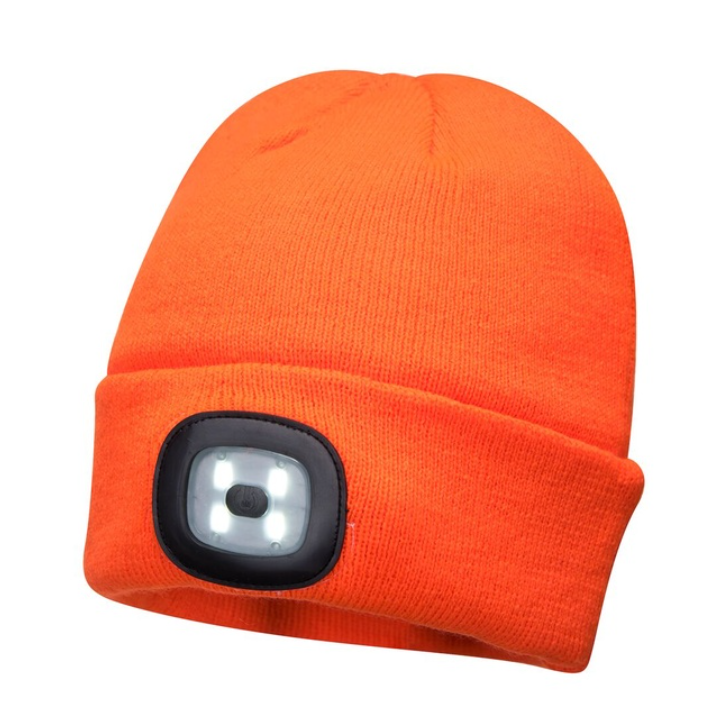 Čepice se světlem-oranžová