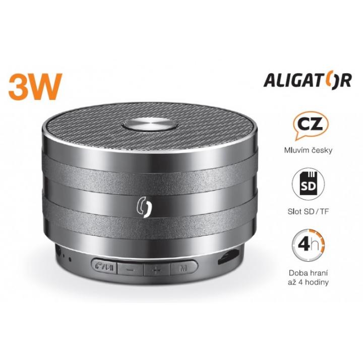 ALIGATOR ABS2 Repro Bluetooth micro SD-černá