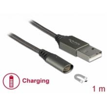 Magnetický USB nabíjecí kabel antracit 1 m DeLock
