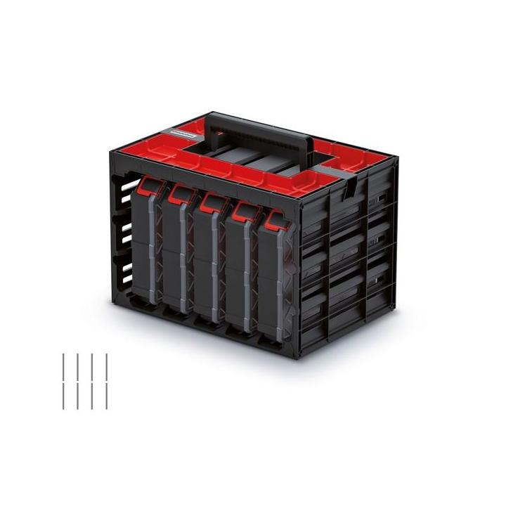 KISTENBERG Skříňka s 5 organizéry (krabičky) TAGER CASE 415x290x290 KTC30256B-S411