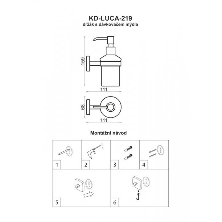 LUCA  KD-LUCA-219 držák s dávkovačem mýdla