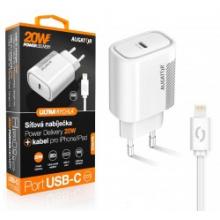 ALIGATOR Power Delivery 20W, USB-C kabel pro iPhone/iPad Chytrá síťová nabíječka