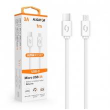 ALIGATOR POWER 3A, USB-C/micro USB, 1m bílý datový kabel