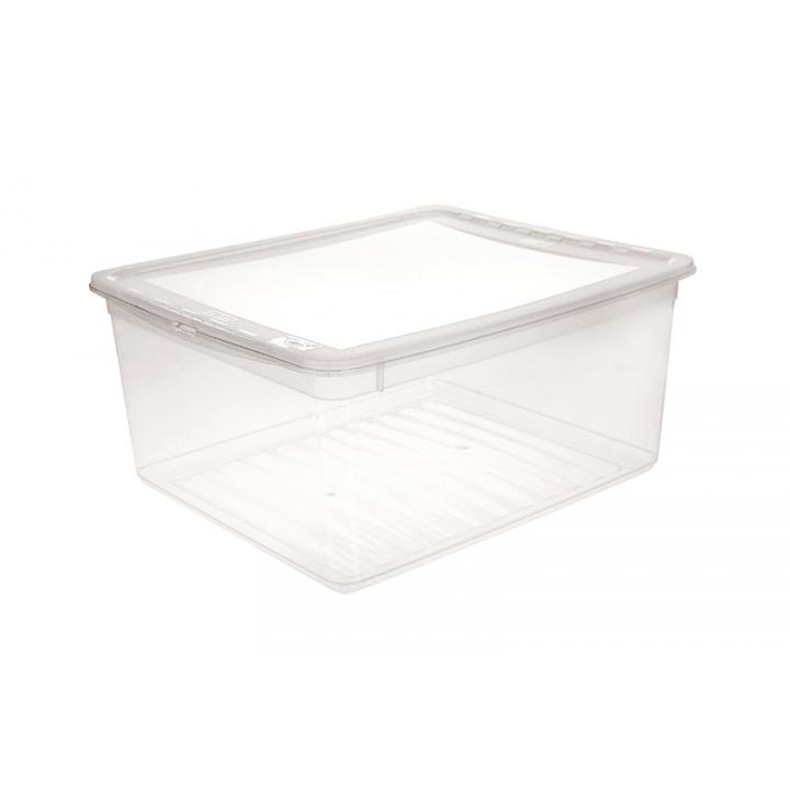 Plastový svět Basixx Plastový box s víkem průhledný 18 l 39 x 33,5 x 18
