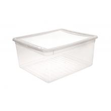 Plastový svět Basixx Plastový box s víkem průhledný 18 l 39 x 33,5 x 18