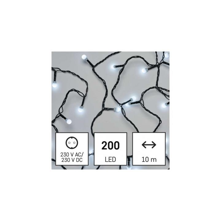 EMOS D5GC03 LED vánoční cherry řetěz – kuličky, 10 m, vnitřní, studená bílá