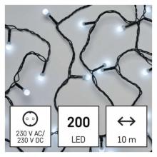 EMOS D5GC03 LED vánoční cherry řetěz – kuličky, 10 m, vnitřní, studená bílá