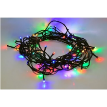 Solight LED venkovní vánoční řetěz, 200 LED, 20m, přívod 5m, 8 funkcí, časovač, IP44, vícebarevný Solight 1V102-M-1