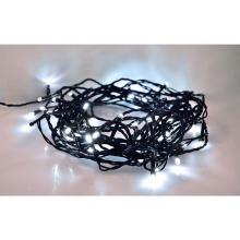 LED venkovní vánoční řetěz, 100 LED, 10m, přívod 3m, 8 funkcí, časovač, IP44, studená bílá - Solight (1V101-W)