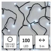 EMOS D5GC02 LED vánoční cherry řetěz – kuličky, 5 m, vnitřní, studená bílá