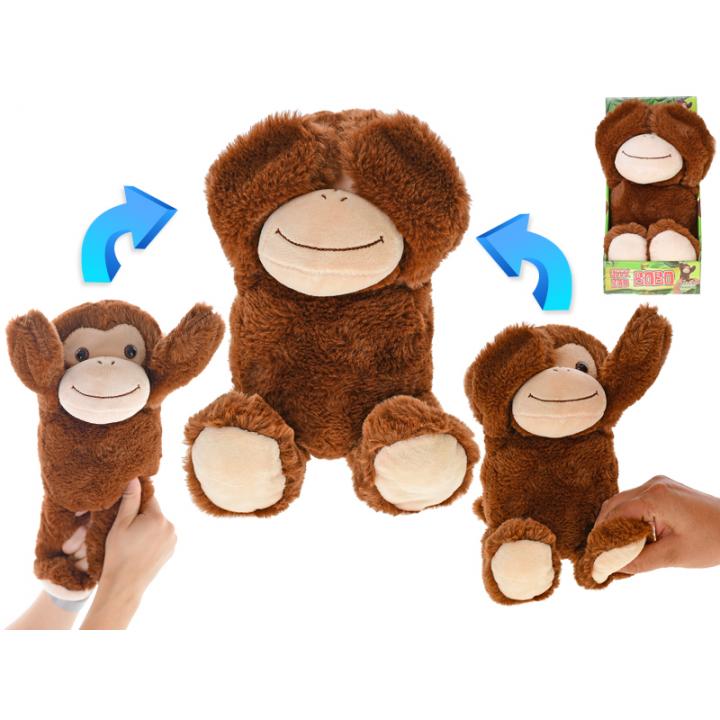 Opice plyšová 30cm pohyblivé ruce 0m+