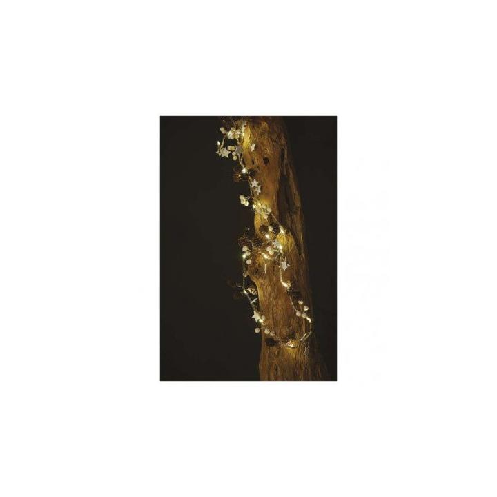 EMOS DCGW04 LED vánoční girlanda – šišky, 1,7 m, 2x AA, teplá bílá