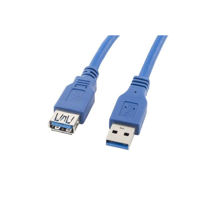 Kabel USB A-A prodluž.1,8m USB3 Lanberg blue