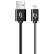 Kabel USB iPhone Lightning 1m černý Aligator
