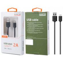 Kabel  USB-C 1m Aligator šedý 2A