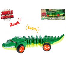 Jungle Expedition krokodýl 31cm jezdící na baterie se světlem
