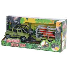 Dinoworld auto 4x4 šroubovací s vozíkem 33cm s dinosaurem