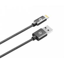 Al. kabel USB A-Lighting 1m 2A šedý Premium