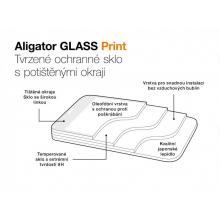 Ochranné tvrzené sklo ALIGATOR PRINT iPhone 12/12 Pro černá