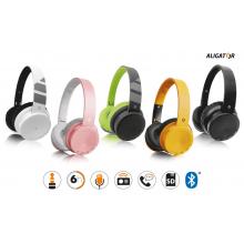 Bluetooth sluchátka ALIGATOR AH02, FM, SD karta, rosegold
